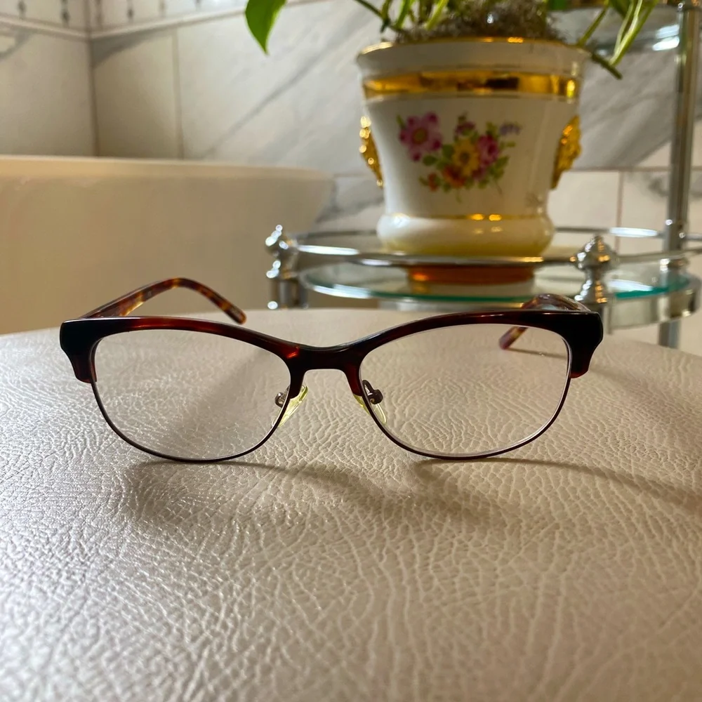 Scott Harris Europa Eyeglasses Frame SH-VIN-31 Tortoise Partial Rim $200